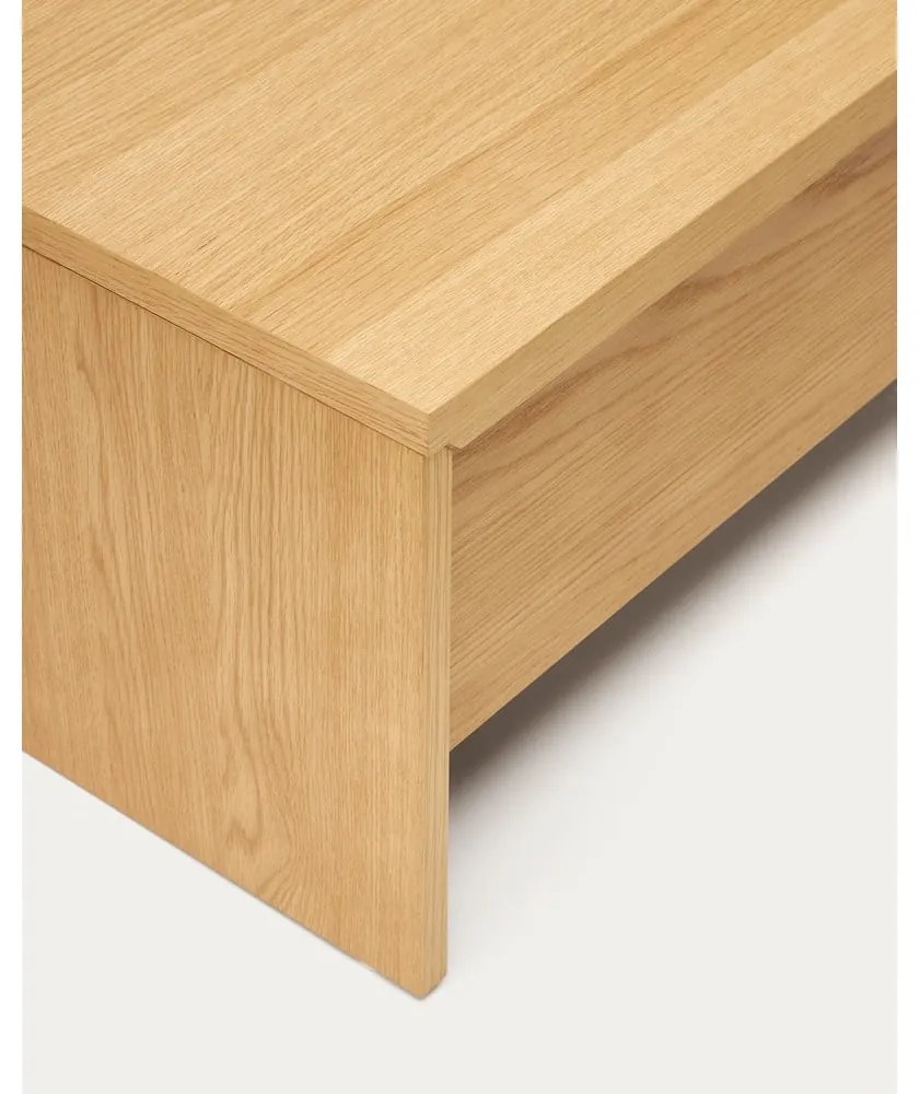 Natúr színű dohányzóasztal tölgyfa dekorral 60x110 cm Abilen – Kave Home