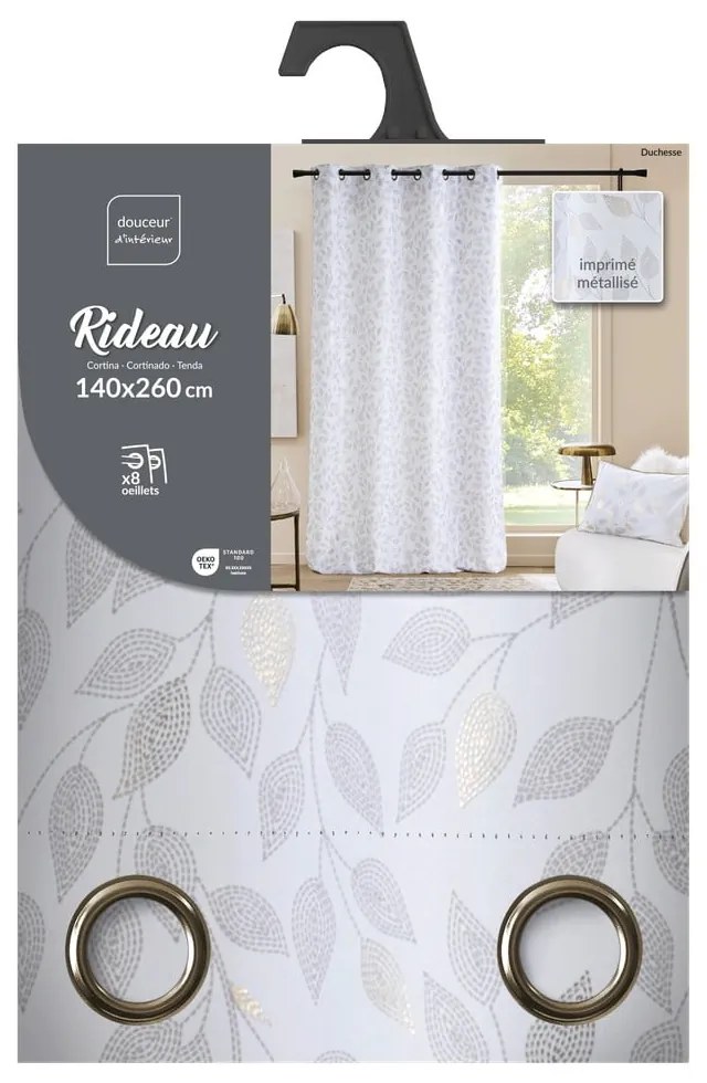 Fehér függöny 140x260 cm Duchesse – douceur d'intérieur