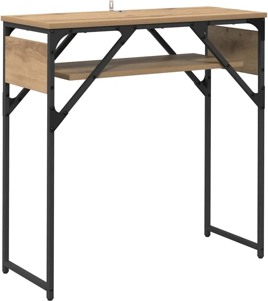 vidaXL Konzolasztal Artisan tölgy 75x30x75cm Faanyag