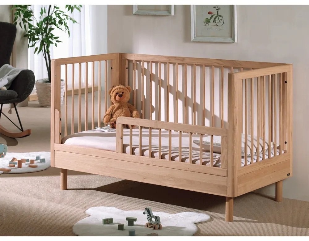 Natúr színű tölgyfa babaágy 70x140 cm Forrest – Vipack