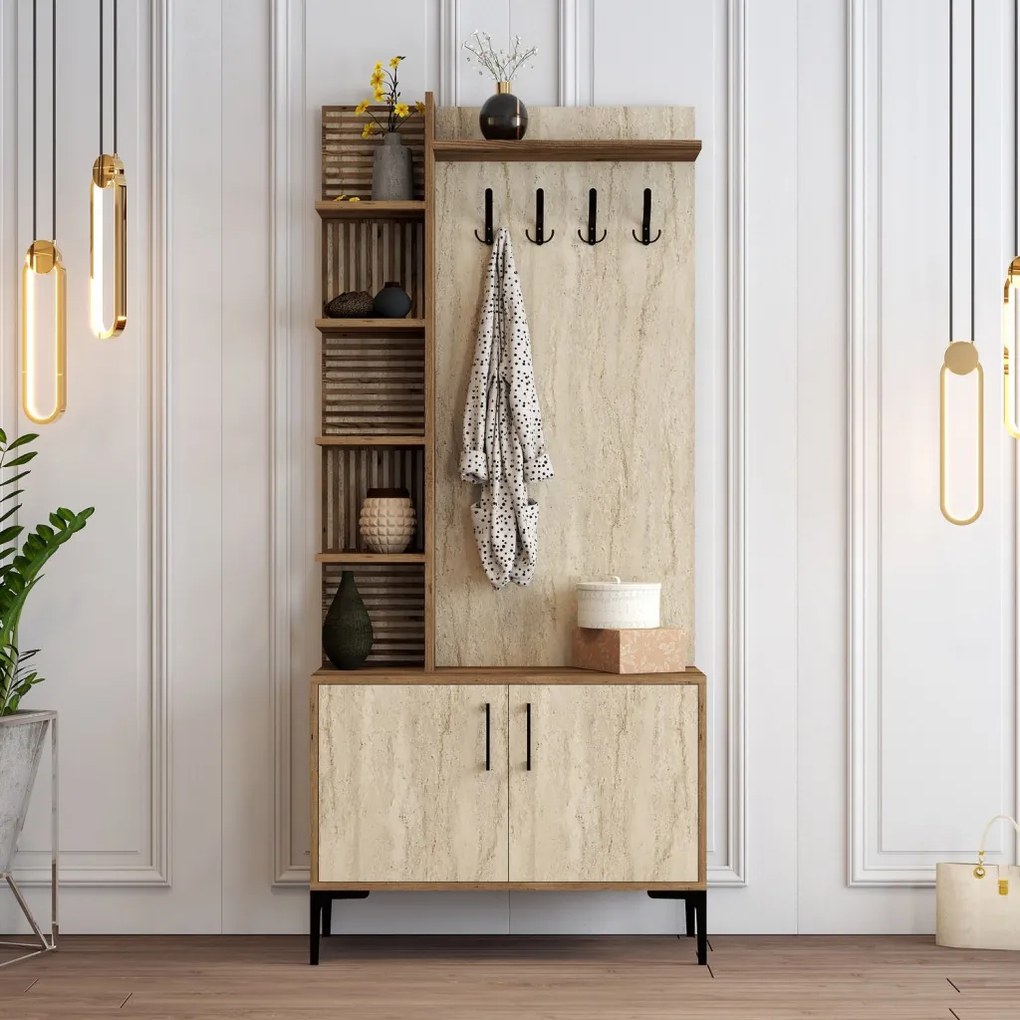 Viyana D - Walnut, Travertine