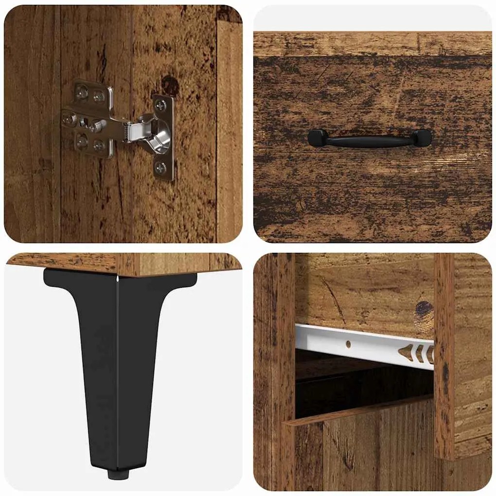 Széf fiókkal Régi fa 34 x 69,5 x 90 cm Faanyag