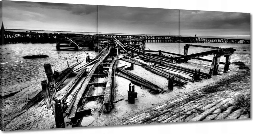 Vászonkép 120x60 Halászcsónak sín