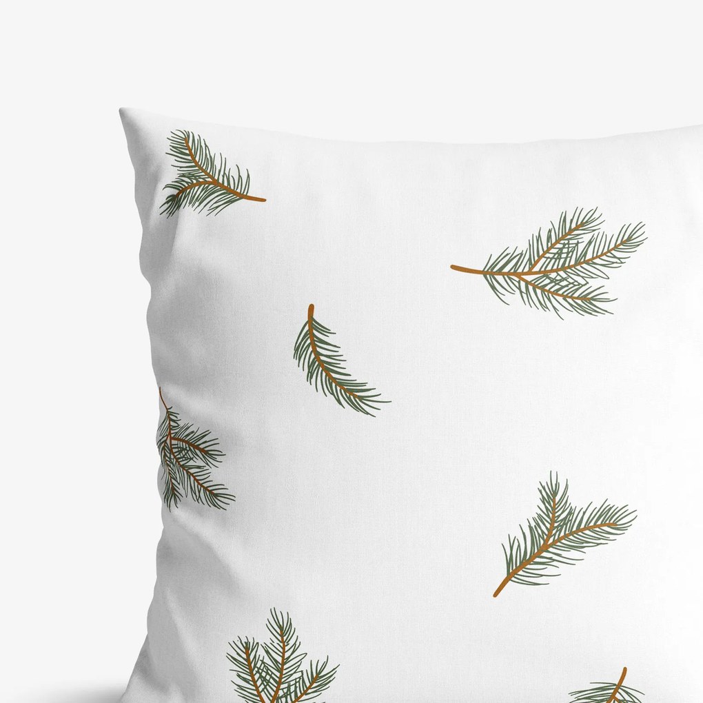 Goldea karácsonyi pamut párnahuzat - fenyő ág mintás 45 x 45 cm