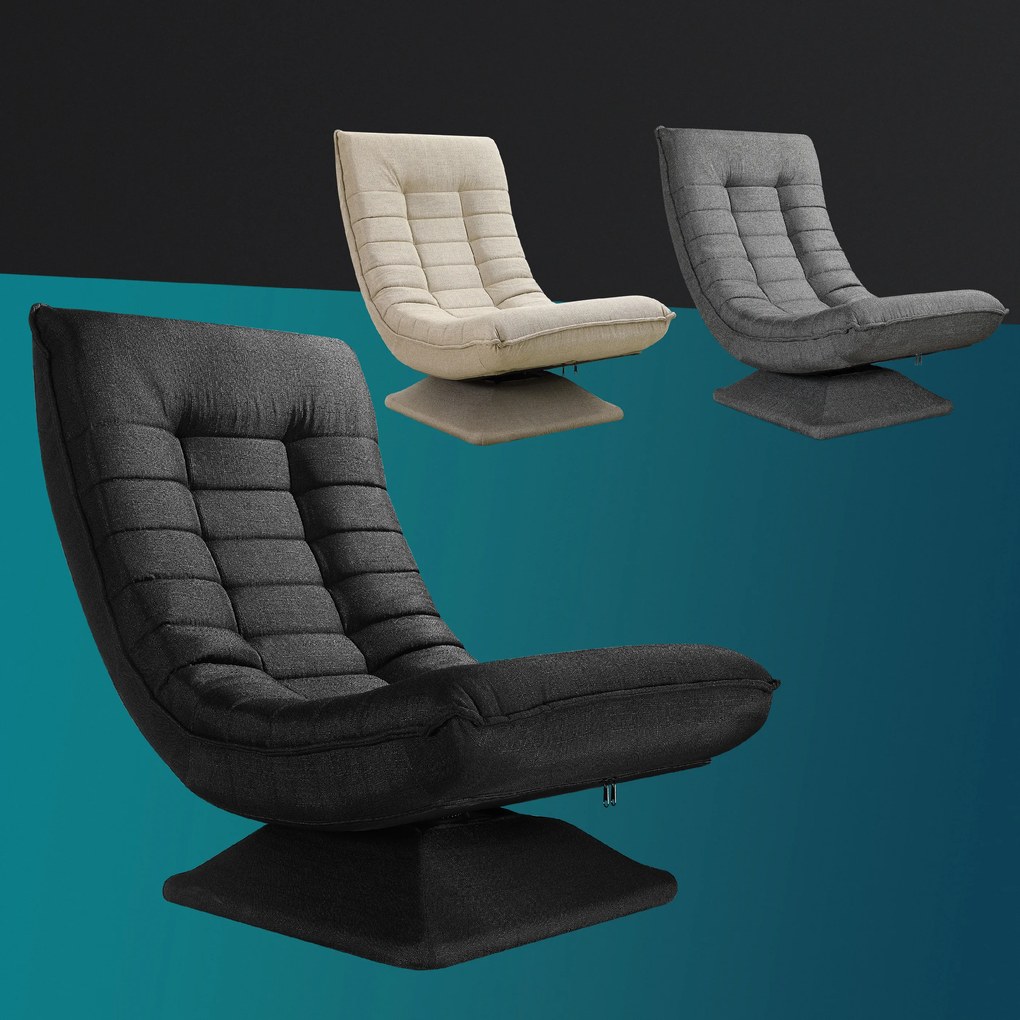 Casaria® Relaxációs fotel - fekete