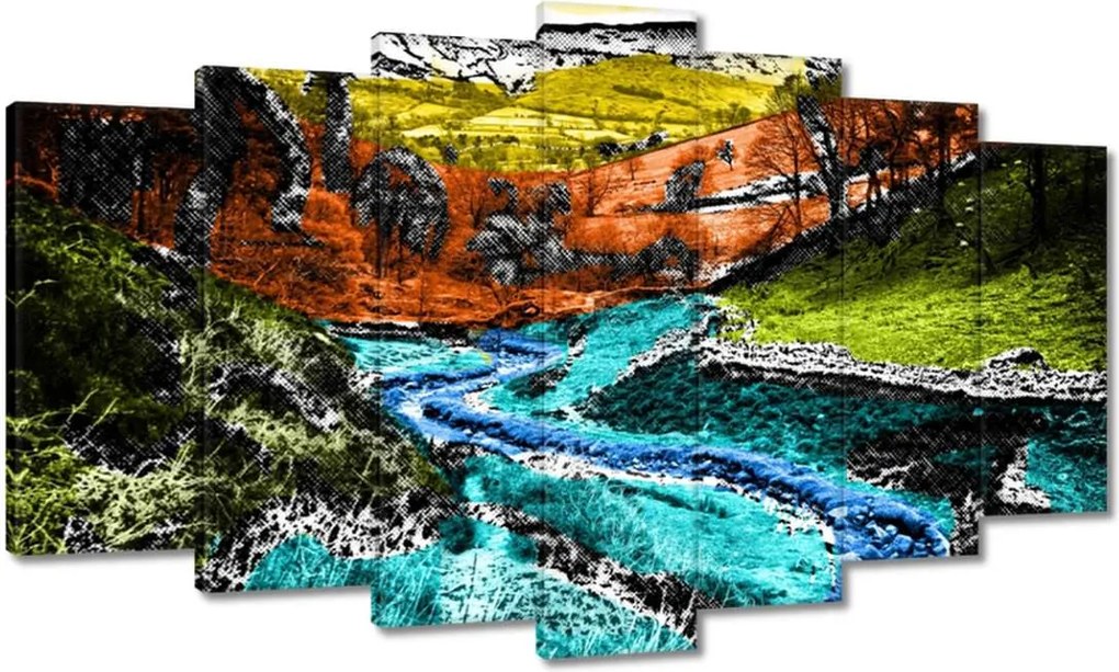 Festmények 140x80 Tájkép képregény stílusban