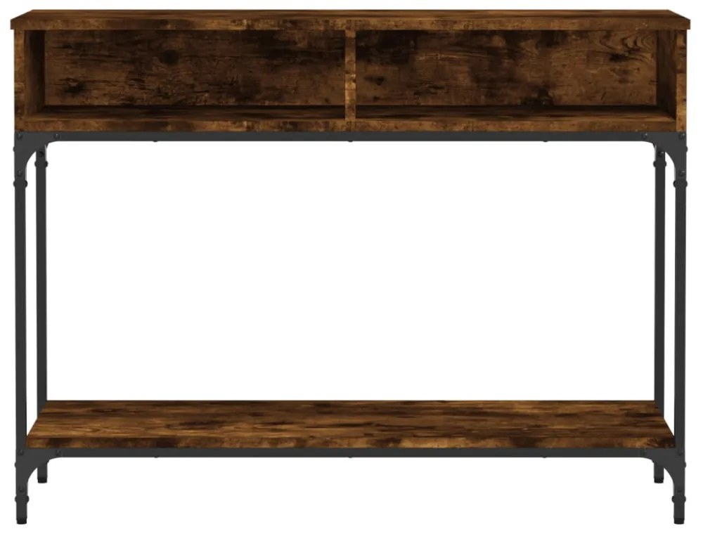 füstös tölgy színű szerelt fa tálalóasztal 100 x 30,5 x 75 cm
