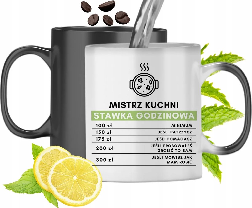 Színváltós Mágikus Bögre Szakácsoknak, fényképes nyomattal