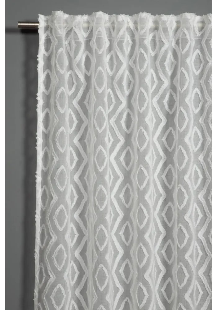 Fehér fényáteresztő függöny 140x245 cm Diamant Scherli – Sehlbach