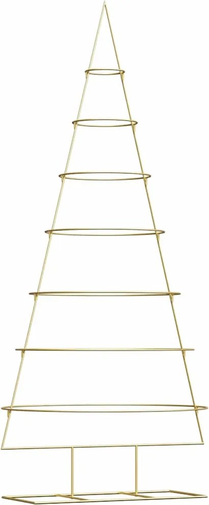 vidaXL Fém karácsonyfa állvánnyal Arany 209 cm Porszórt Acél