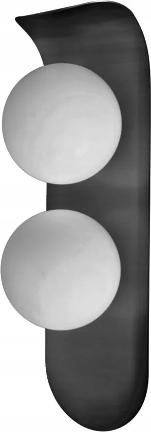 Pati Modern fali lámpa 35 cm 2xG9 Fekete tejgömb