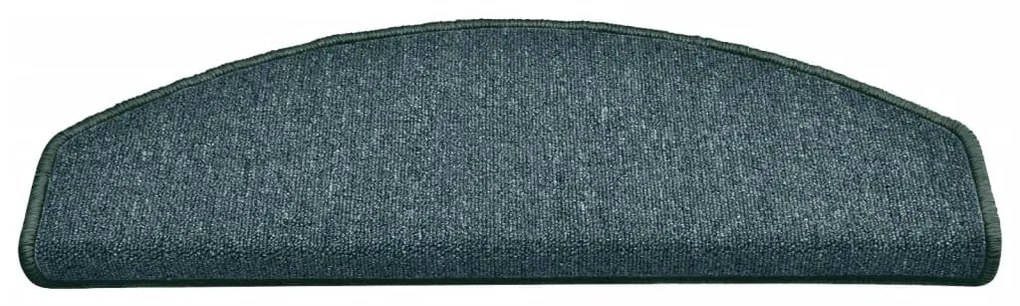 15 db sötétzöld, félkör alakú, nagy lépcsőszőnyeg 65 x 24 x 4 cm