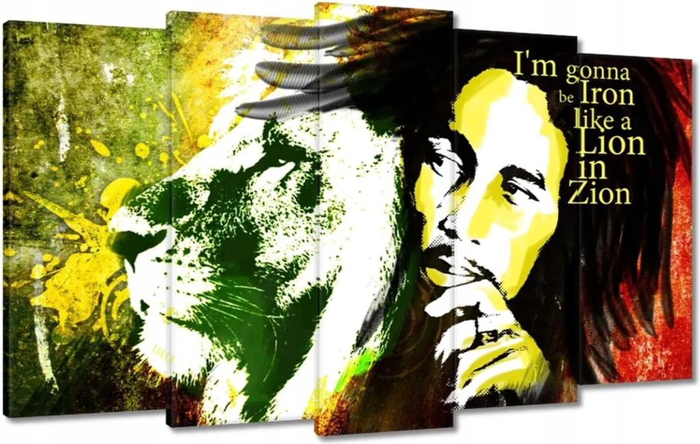 Festmények 100x60 Bob Marley Lion in Zion