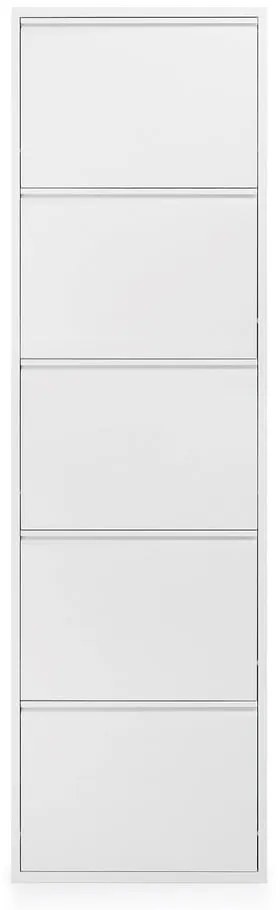 Fehér fém billenő ajtós cipőtartó 50x169x15 cm Ode – Kave Home