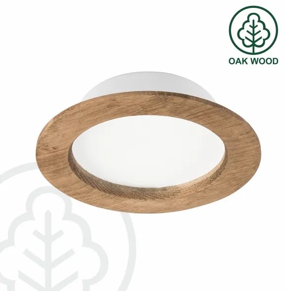 LED mennyezeti lámpa WOODY SPOT LED/12,5W/230V 3000K dió Ø16 cm