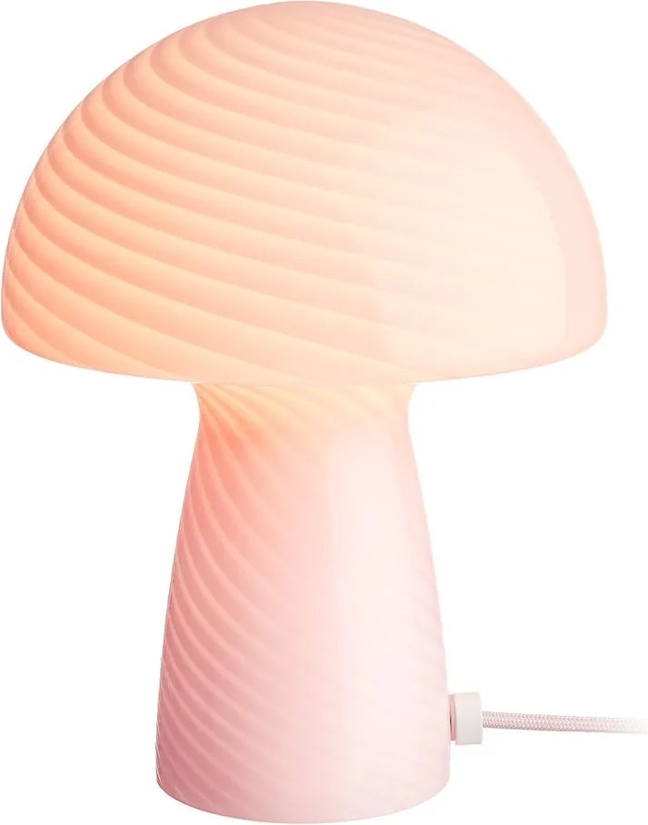 FUNGI TOWN üveg asztali lámpa, rózsaszín