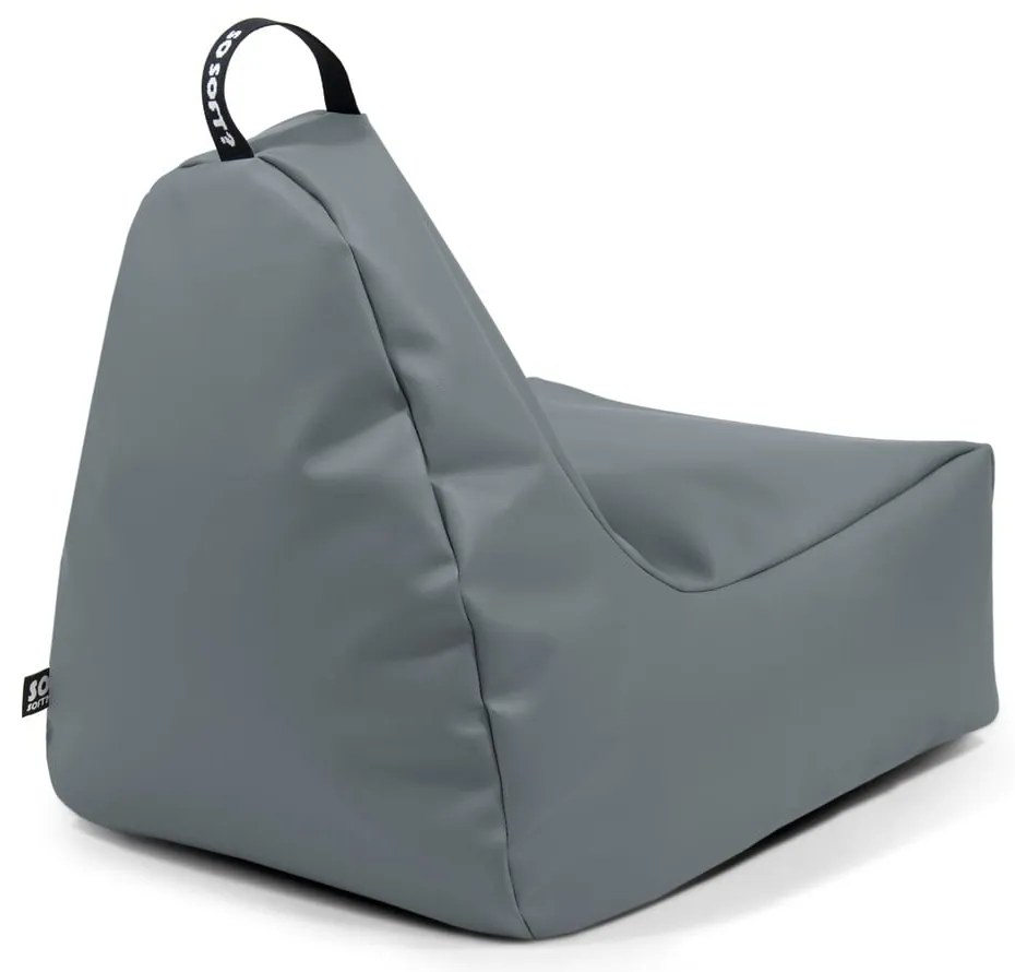 Piros bőrutánzat gyerek babzsákfotel Chill M – So Soft?