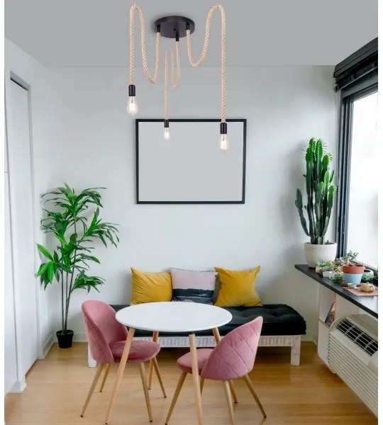 Globo 69029-3H1 - Csillár zsinóron ULLEU 3xE27/60W/230V pók