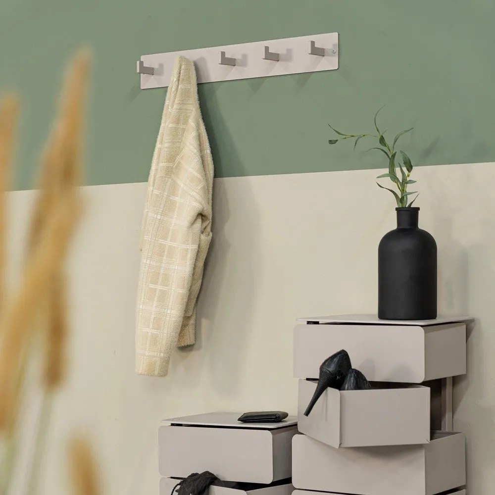 Szürkésbarna fém fali fogas 70 cm Leatherman – Spinder Design