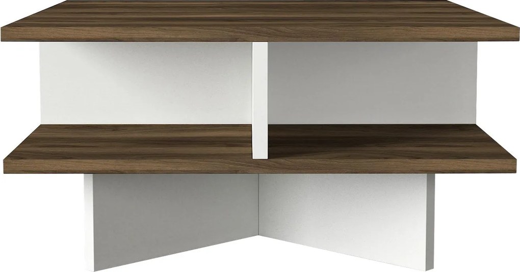 Dohányzóasztal hamton - walnut, white