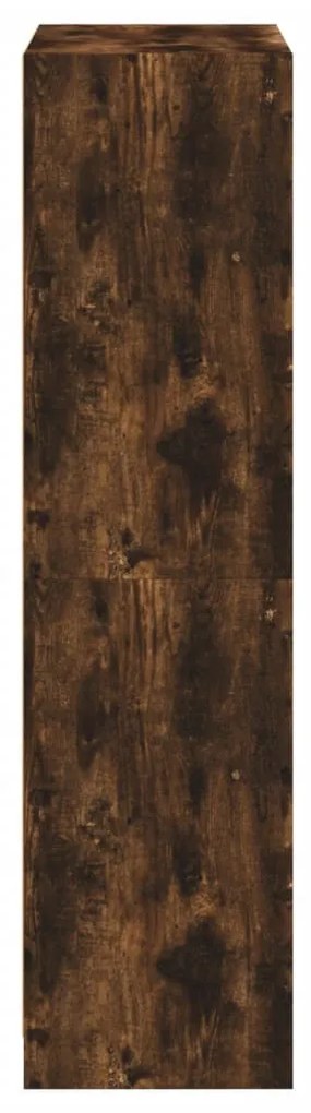füstös tölgy színű magasszekrény ajtókkal 68x37x142 cm