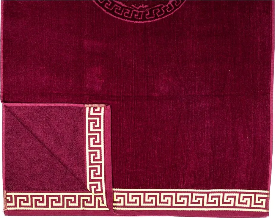 POSEIDON Strandtörölköző bordó 165x90cm