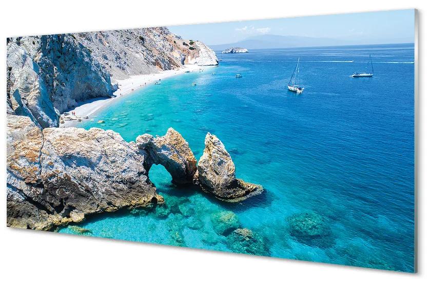 Akrilképek Görögország Strand tenger partján 140x70 cm