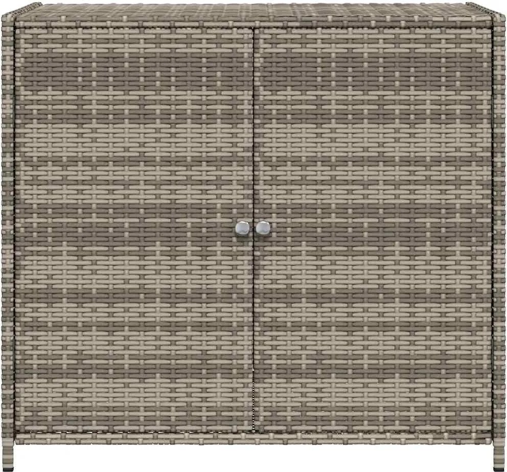 vidaXL szürke polyrattan kerti tárolószekrény 83x45x76 cm