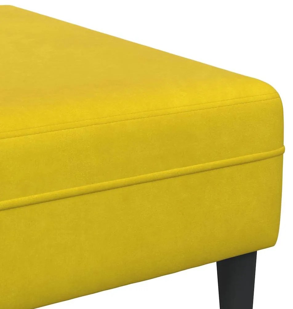 Bársony Kanapé párnával 3 pcs Sárga 208 cm Bársony