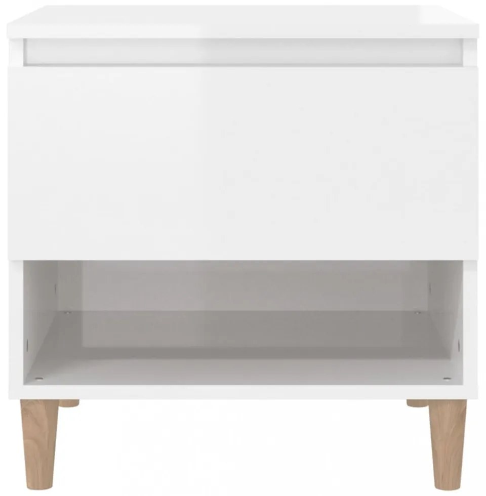vidaXL 2 db fehér szerelt fa éjjeliszekrény 50 x 46 x 50 cm