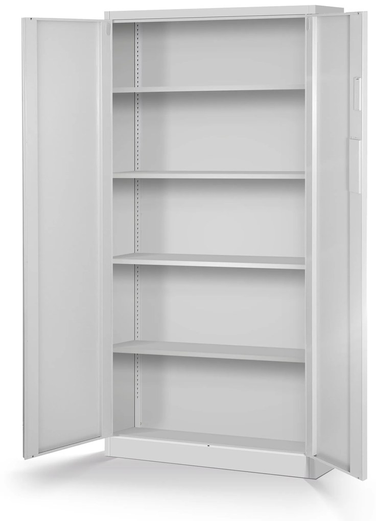 Fém iratszekrény DANIEL, 900 x 1850 x 400 mm, szürke