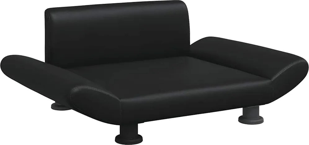 vidaXL fekete műbőr kutyaágy 70 x 45 x 28 cm