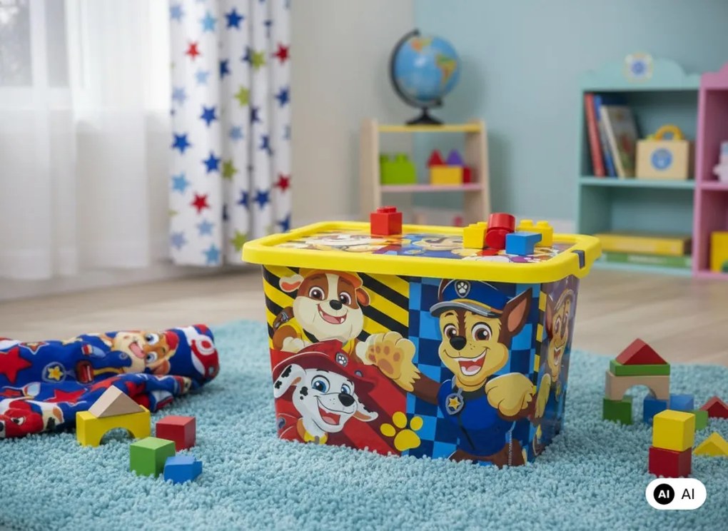 Mancs Őrjárat Rescue Pups műanyag tároló doboz 7 L