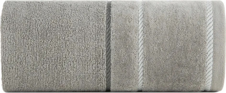 Pamut törölköző velúr bordűrrel Nel 70x140 Eurofirany acél