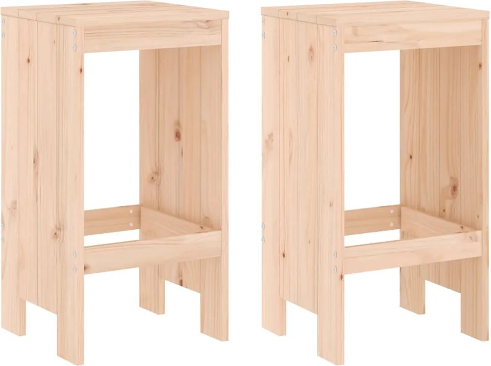 vidaXL 2 db tömör fenyőfa bárszék 40x36x75 cm