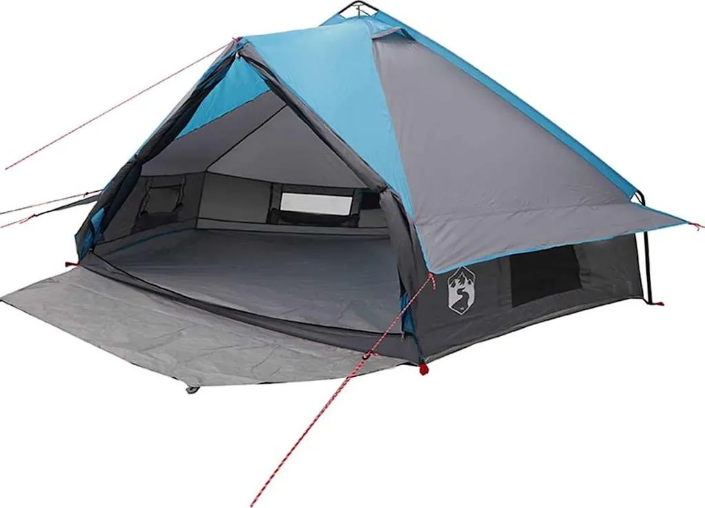 vidaXL Teepee sátor 8 fős tetővel Kék és Szürke 490 x 410 x 210 cm