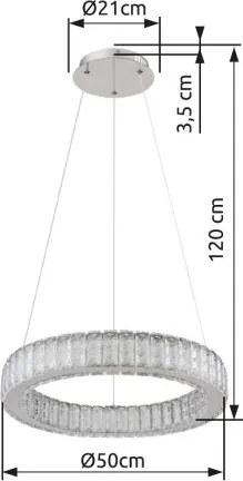 GLOBO 67162-50 MUCKY Kristály Függesztett Lámpa IP20