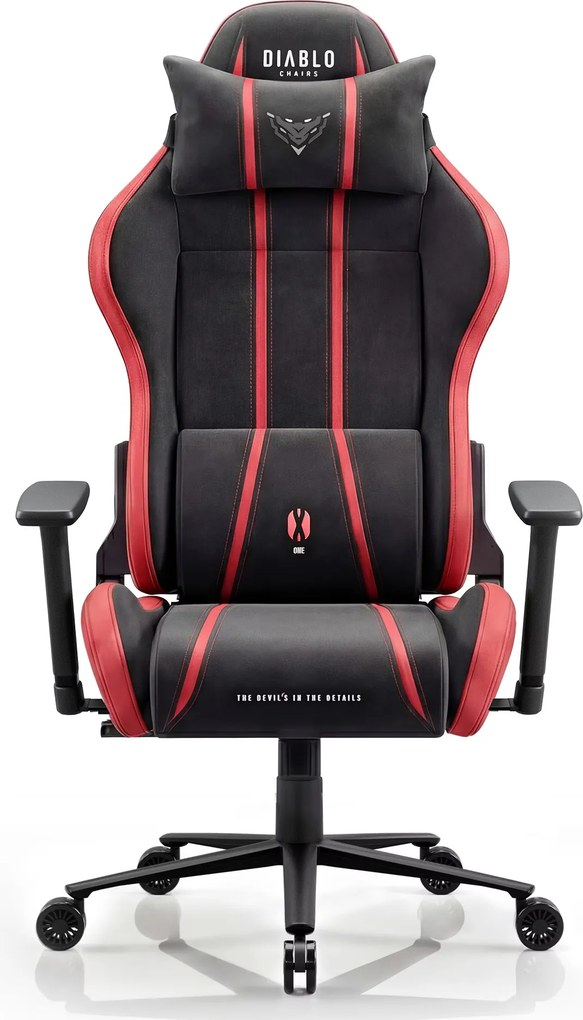 Gamer szék szövet King Size, fekete-piros: Diablo X-One 2.0 Bloody Mary