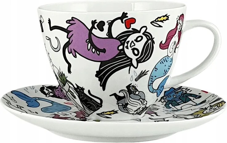 Beboki És Mások jumbo csészealj ferde 450 ml|Porcelán Bogucice