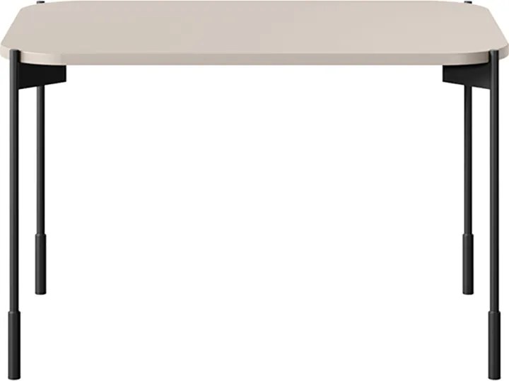 Sonatia dohányzóasztal 70 cm téglalap alakú fém lábakkal - kasmír