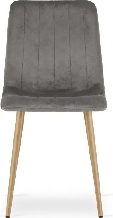Szürke bársonyszék LAVA PEWTER GREY