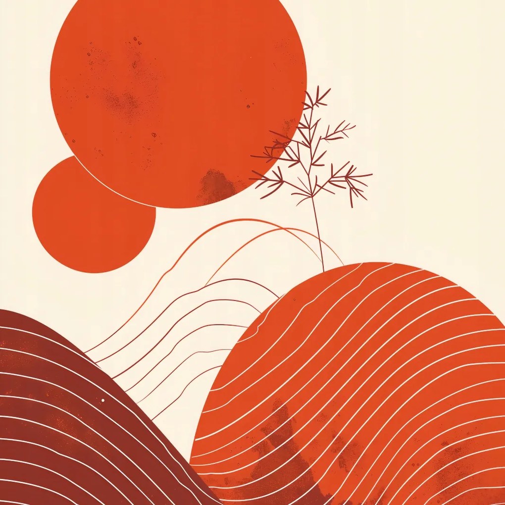 Poszter 20x20cm Meleg piros