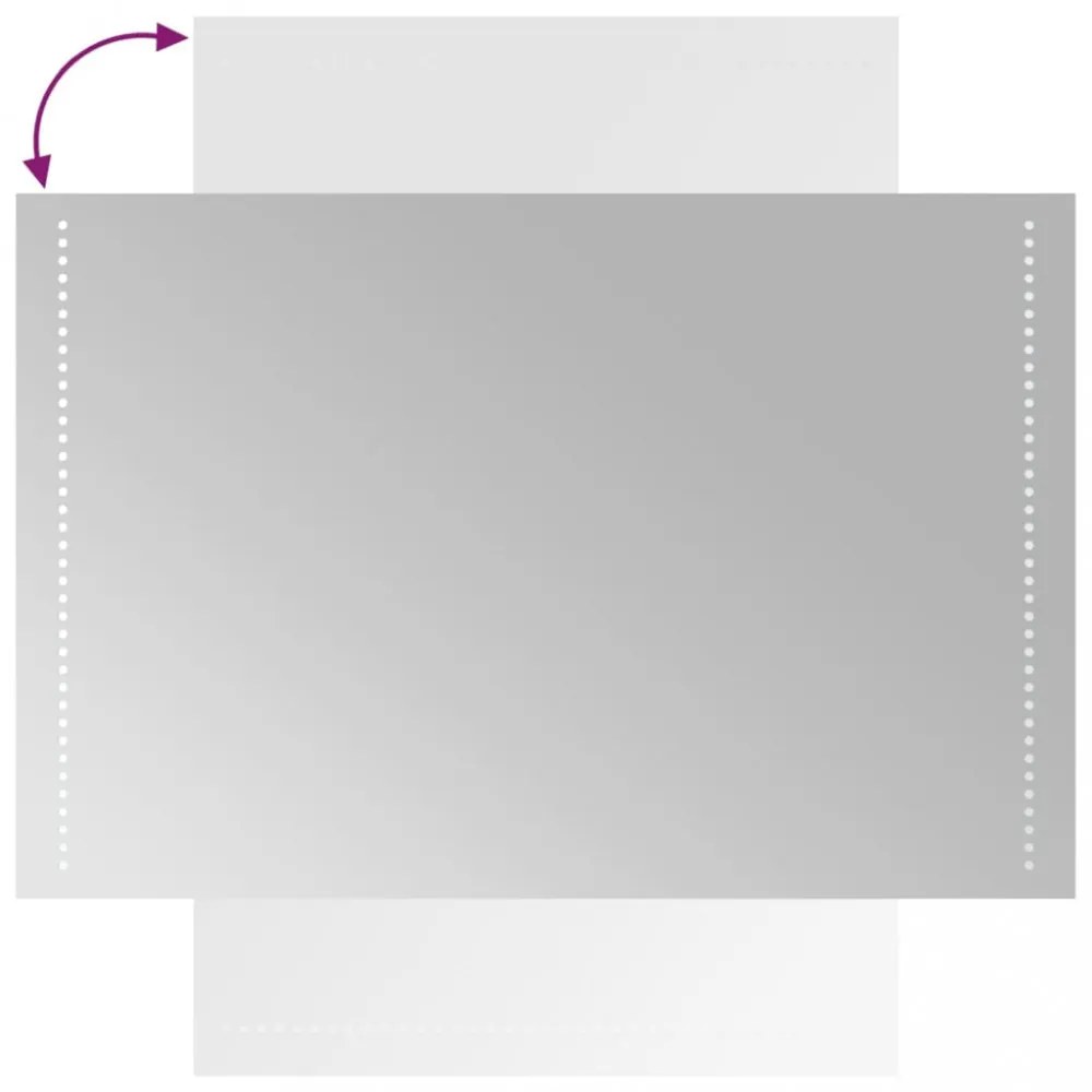 LED-es fürdőszobatükör 60x90 cm