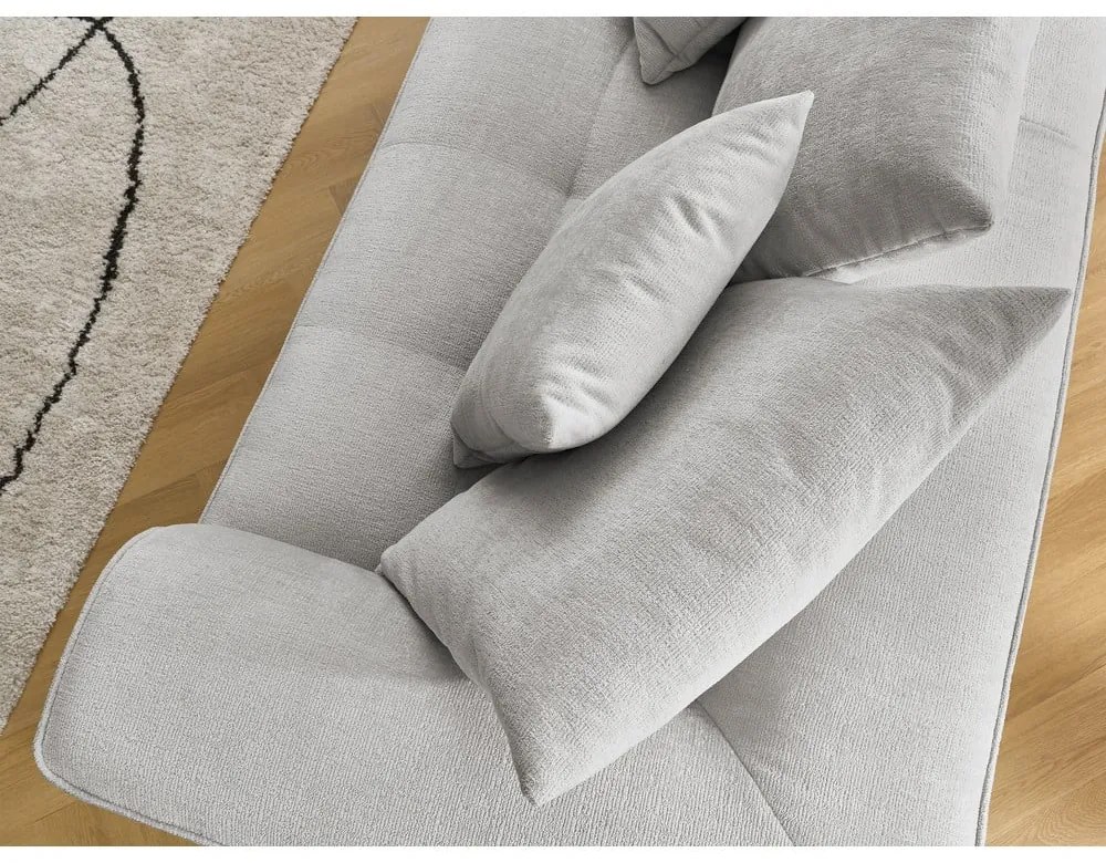 Világosszürke zsenília kanapé 237 cm Whesley – Bobochic Paris