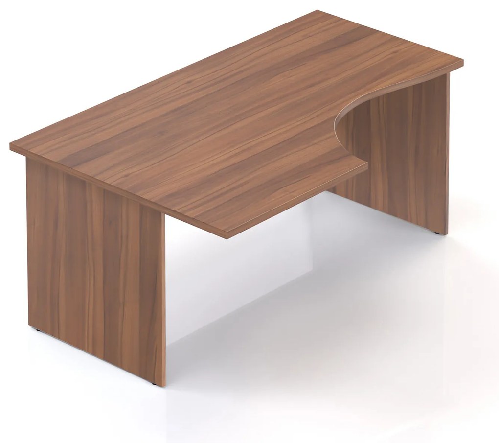 Visio ergonomikus asztal 160 x 100 cm, bal, dió