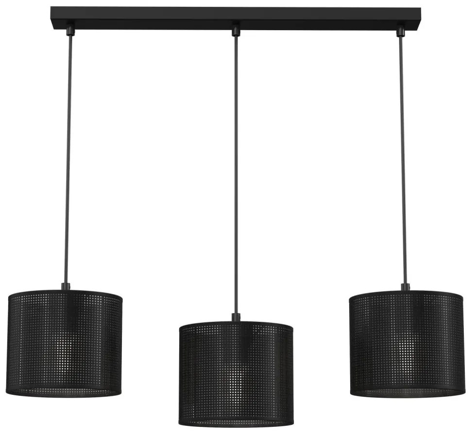 Csillár zsinóron LOFT SHADE 3xE27/60W/230V fekete