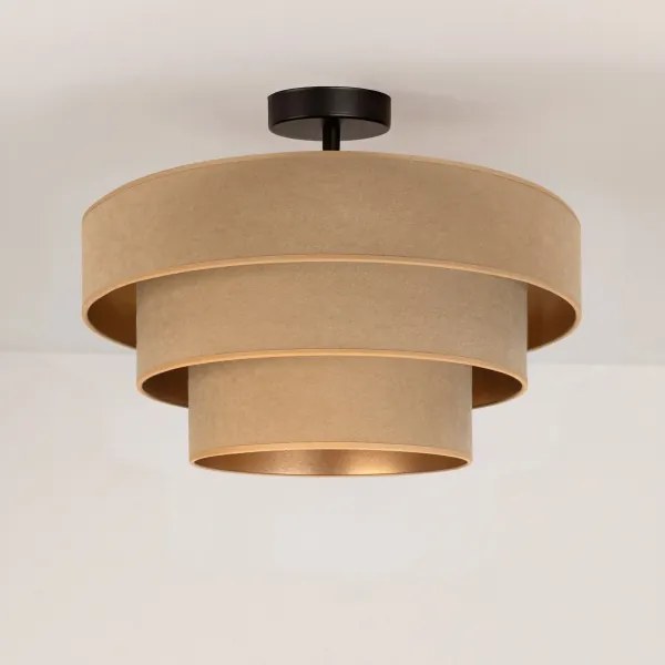 BRILAGI - Felületre szerelhető csillár LUNETA 1xE27/60W/230V Ø 40 cm bézs/arany