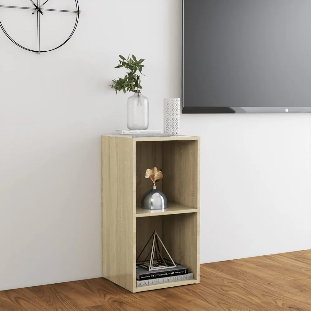 sonoma tölgy színű szerelt fa TV-szekrény 72 x 35 x 36,5 cm