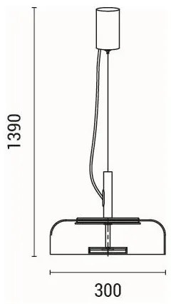 LED Csillár zsinóron LED/8W/230V 3000K átm. 30 cm