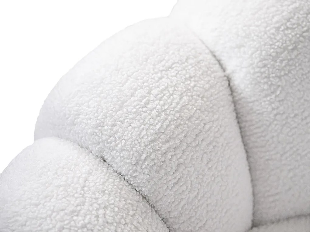 Forgatható design fotel BLOOM lábtartóval, fehér